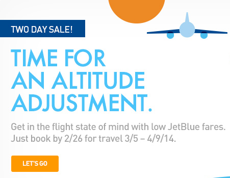 JetBlue 2 Day Sale – From $39 One Way