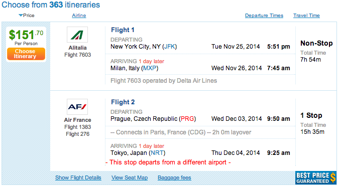 Fare Glitch! Fly LAX or NYC to Milan for $150 or Tel Aviv for $245!