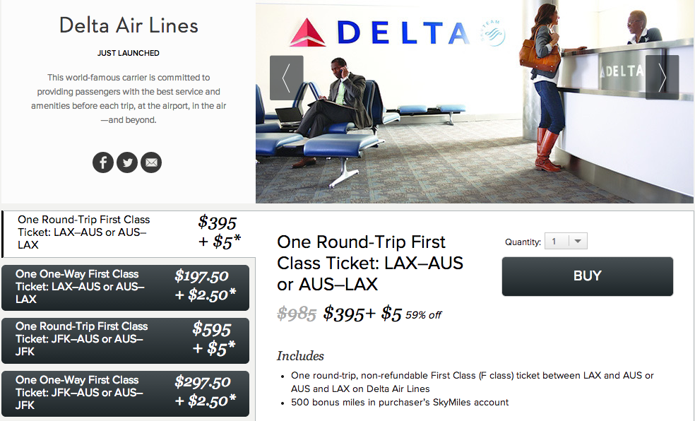 Hot! Fly First Class On Delta To Austin For As Little As $200!